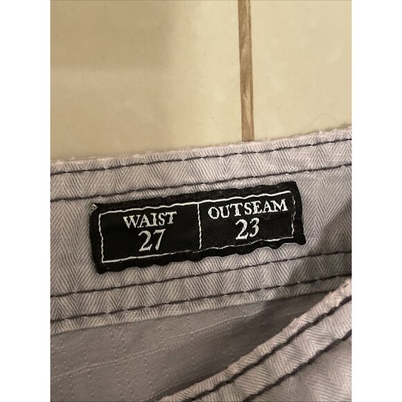 Buckle Black Standard Fit Cargo Shorts Mens 27W 23L Gray Chambray Magic Outdoors - Picture 4 of 13